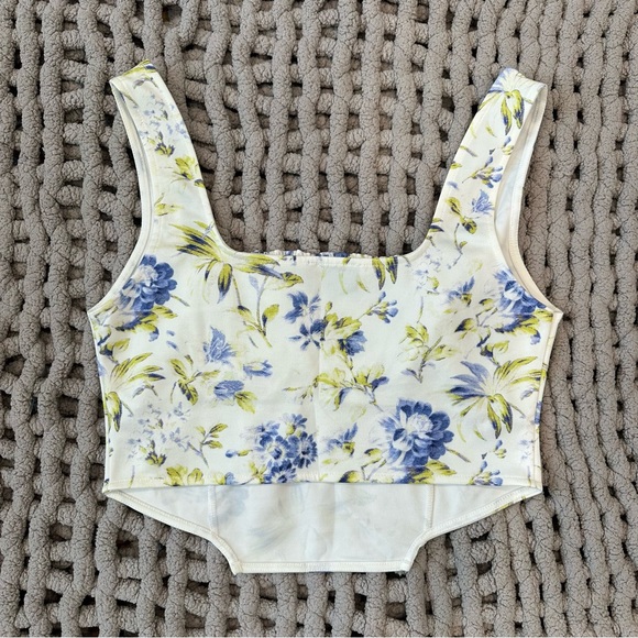 asos design curve floral corset top - Picture 4 of 4